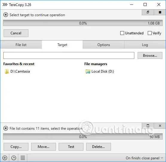 Cara menggunakan TeraCopy untuk mempercepatkan penyalinan fail