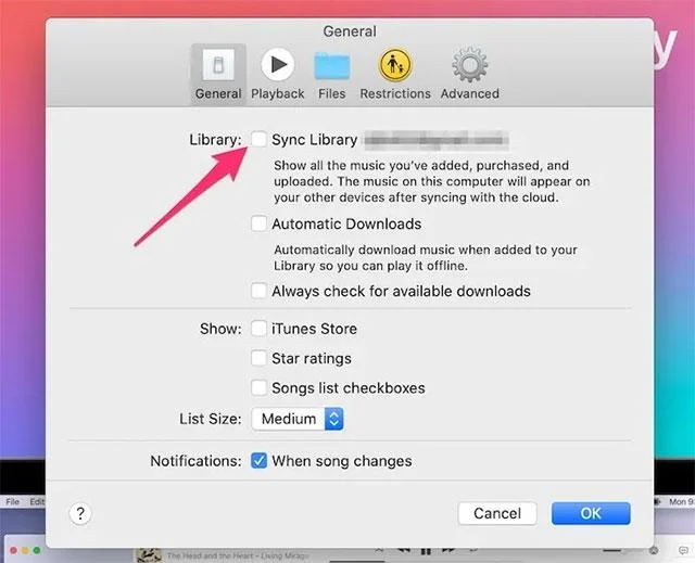Bagaimana untuk melumpuhkan Perpustakaan Muzik iCloud