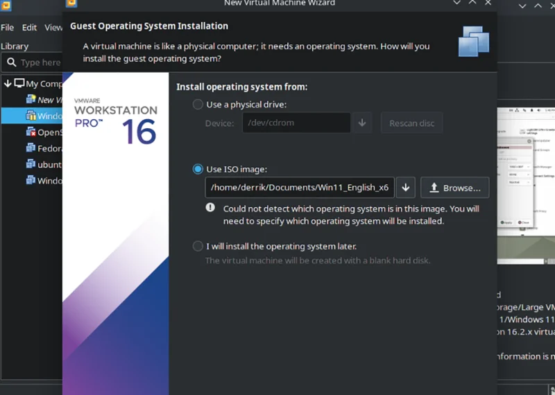 VMWare Workstationda Linux üzerinde Windows 11 nasıl çalıştırılır