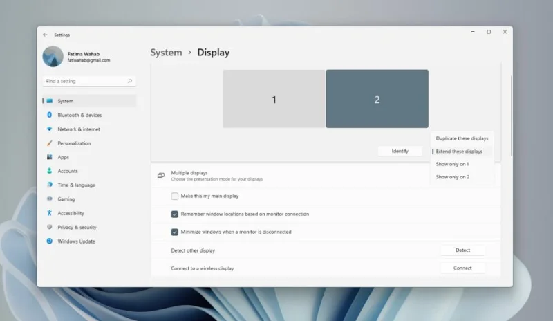 วิธีเชื่อมต่อจอภาพหลายจอใน Windows 11