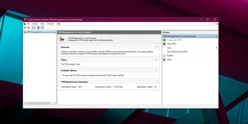 วิธีตรวจสอบชิป Trusted Platform Module (TPM) บน Windows 10