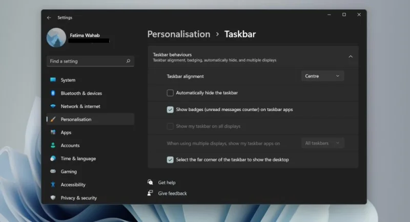 Windows 11de görev çubuğu nerede