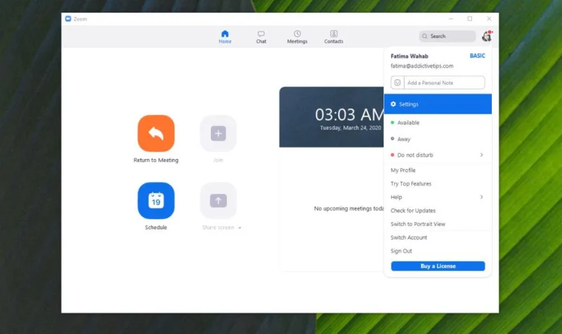 Como alterar o fundo do vídeo com zoom