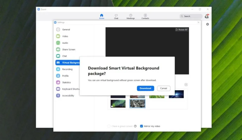 Como alterar o fundo do vídeo com zoom