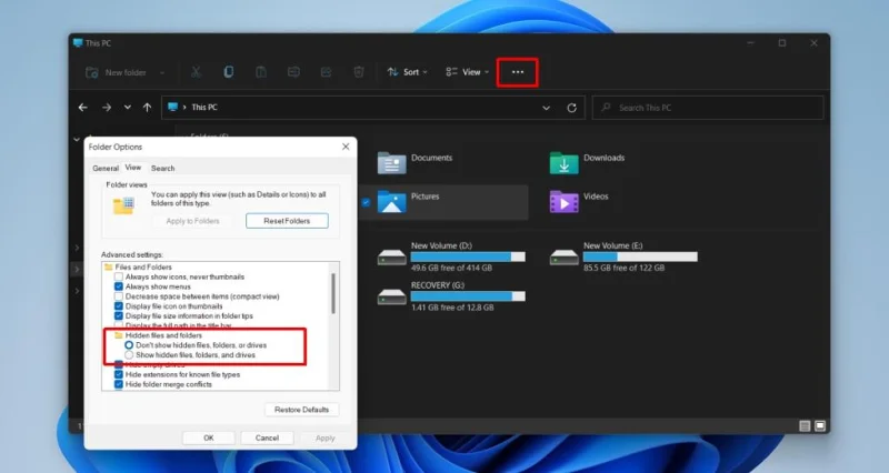 Windows 11de gizli dosyalar nasıl gösterilir?