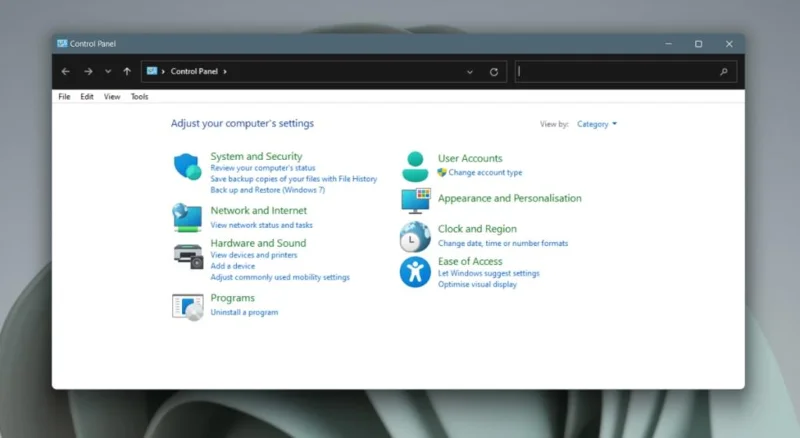 วิธีเปิดแผงควบคุมใน Windows 11