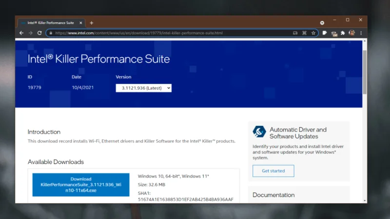 Windows 11deki Intel katil ağ yazılımı nedir