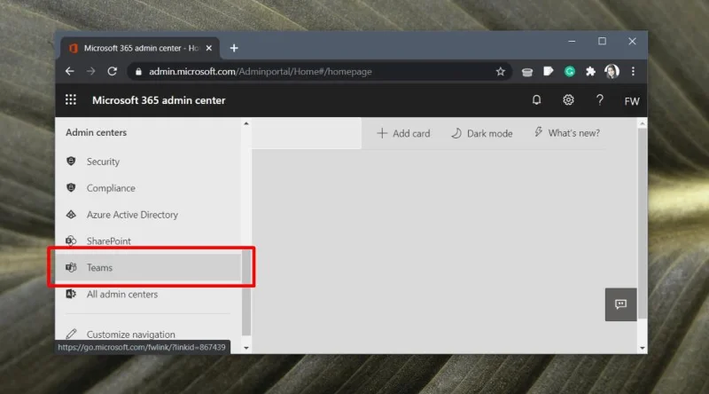 Como acessar o Microsoft Teams Admin Center