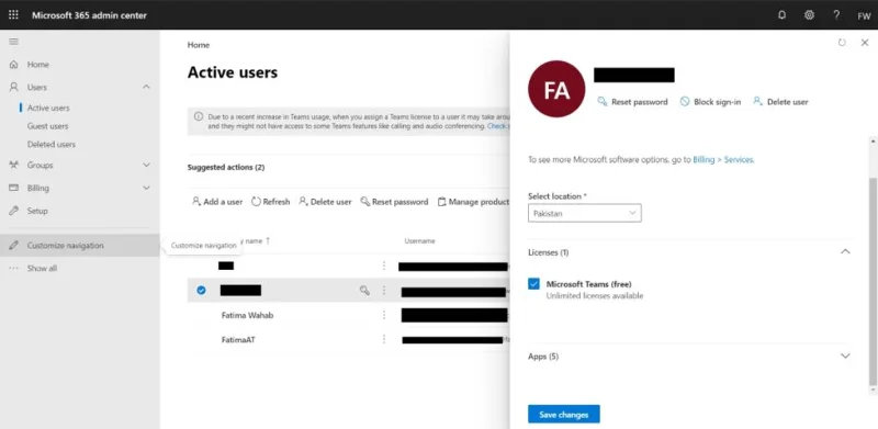 Como habilitar o Microsoft Teams para usuários