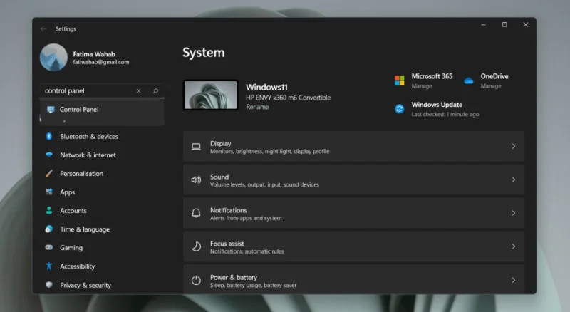 วิธีเปิดแผงควบคุมใน Windows 11
