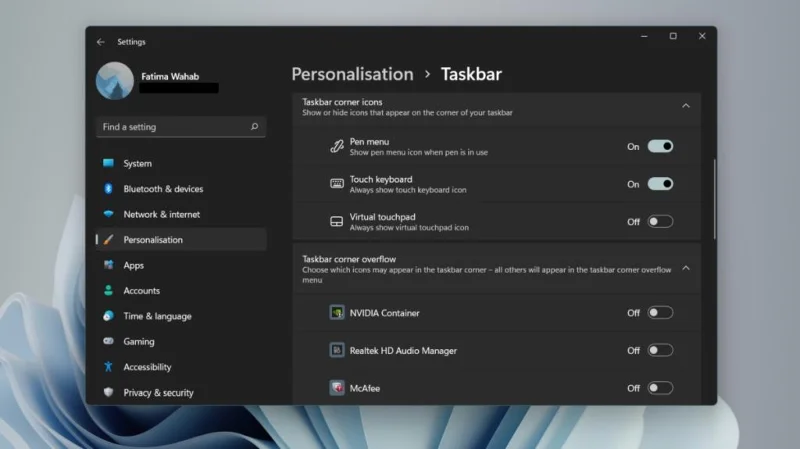 Windows 11de görev çubuğu nerede