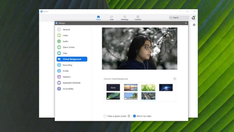 Como alterar o fundo do vídeo com zoom