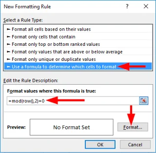 Comment mettre automatiquement en surbrillance des lignes ou des colonnes alternatives dans Excel 2016 ?
