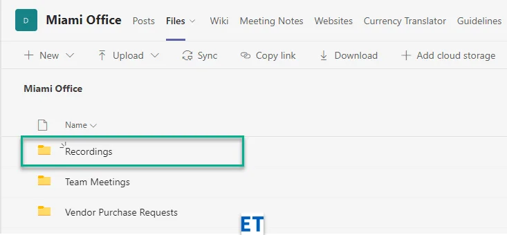 Di manakah rakaman mesyuarat Microsoft Teams disimpan?
