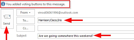 Cree botones de votación personalizados para sus mensajes de Outlook 2016 y 2019