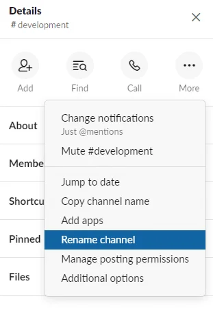 Bagaimana untuk mengubah suai Ruang Kerja dan nama saluran dalam Slack?