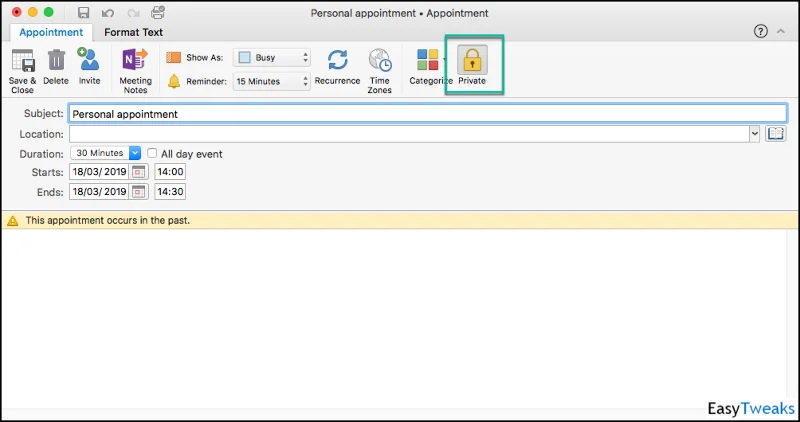 ¿Cómo definir calendarios privados, reuniones, eventos y citas de alta sensibilidad en Outlook 2016/2019/365?