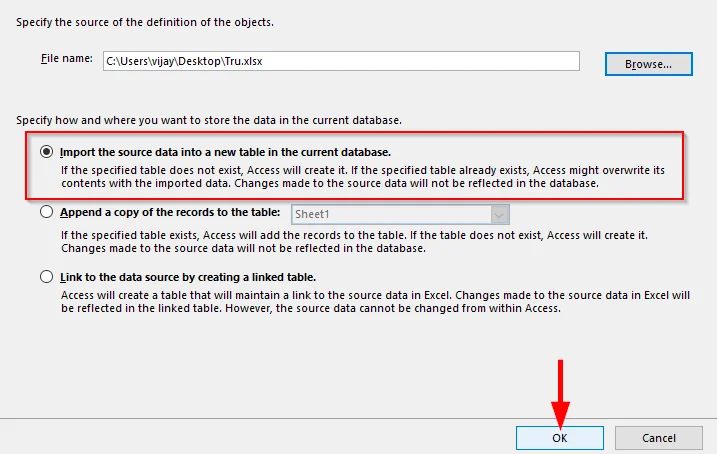 Comment importer des données d'Excel dans une base de données Access ?