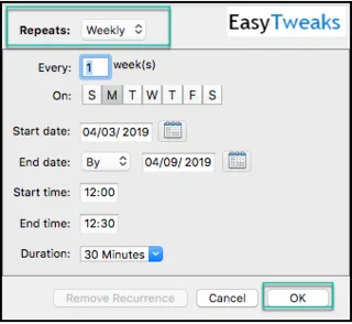 ¿Cómo programar y enviar solicitudes recurrentes de reuniones, eventos y citas de Outlook 2019 / 365?