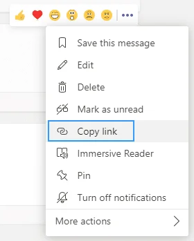 Bagaimana untuk mendapatkan pautan ke mesej sembang Microsoft Teams tertentu?