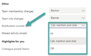 Bagaimana untuk melumpuhkan mesyuarat Microsoft Teams dan saluran pop timbul dan pemberitahuan bunyi?
