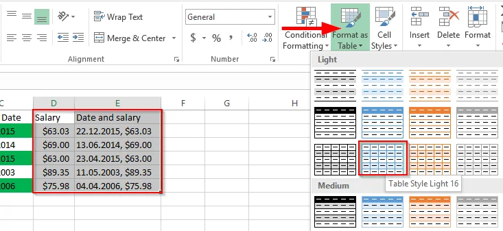Comment mettre automatiquement en surbrillance des lignes ou des colonnes alternatives dans Excel 2016 ?