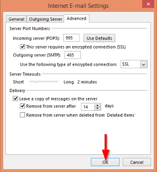 Ustawienia konfiguracji Gmaila do instalacji w Outlooku dla Windows