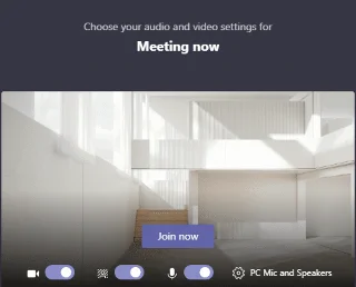 Bagaimana untuk mengambil bahagian dalam mesyuarat audio atau video yang dijadualkan Microsoft Teams?