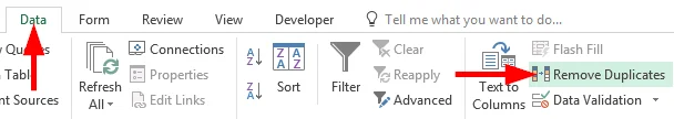 Excel 2016 listesinden yinelenen girişler nasıl kaldırılır?