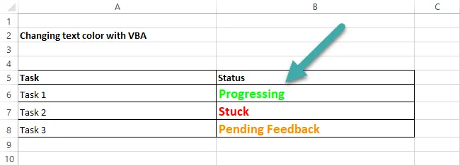 Bagaimana untuk menetapkan warna fon teks Excel dengan VBA?