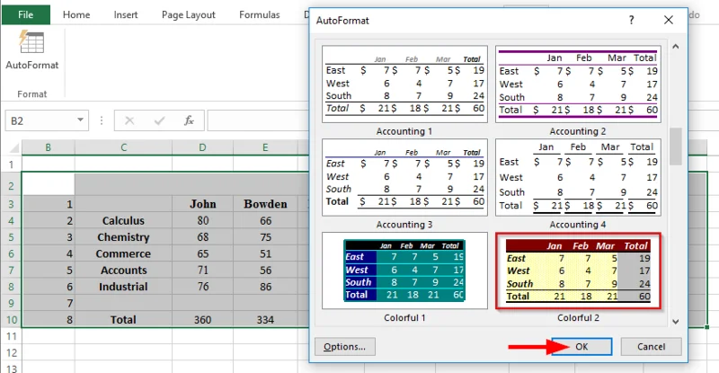 Excel 2016'da hücreleri, tarihleri, sütunları ve satırları otomatik olarak biçimlendirin mi?