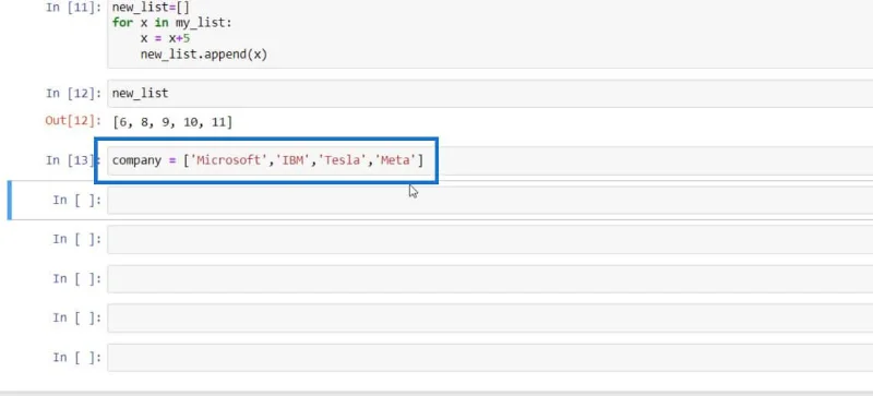 Senarai Python Dan Untuk Gelung Dalam LuckyTemplates