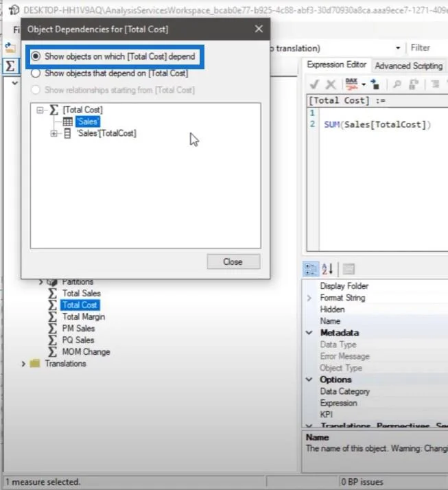 Use el editor tabular para crear grupos de cálculo en LuckyTemplates