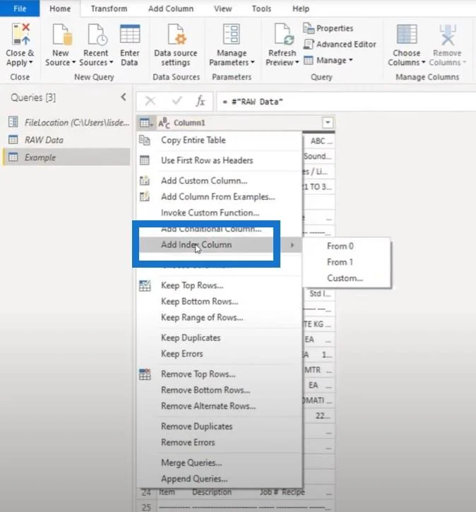 Tutorial Microsoft Power Query Mengenai Cara Membetulkan Isu Lebar Lajur Tetap Campuran