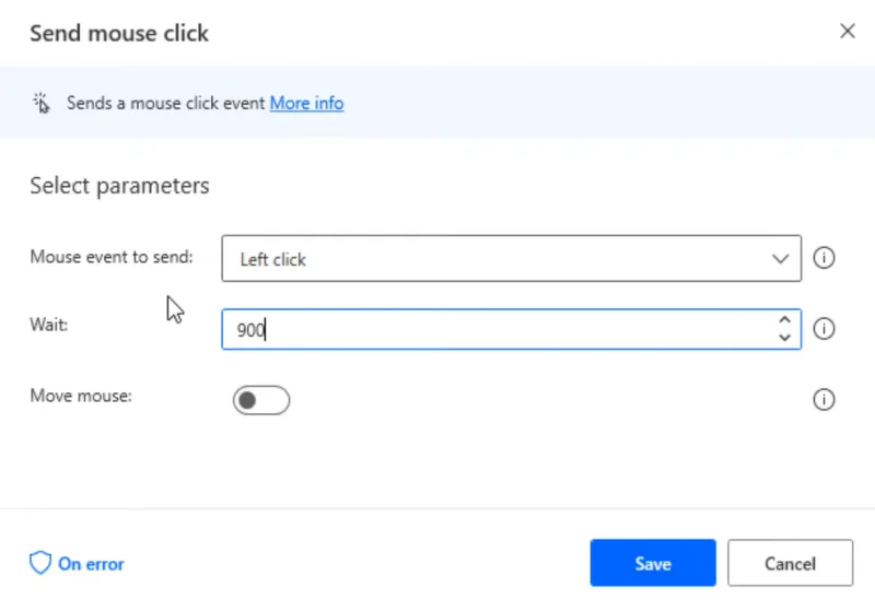 Power Automate Desktop&nbsp;: comment utiliser la fonction Envoyer un clic de souris