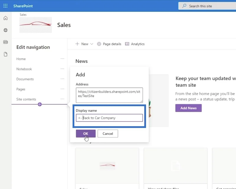 Elemen Navigasi Tapak SharePoint: Gambaran Keseluruhan