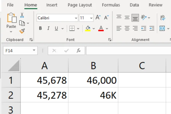 วิธีปัดเศษเป็นพันที่ใกล้ที่สุดใน Excel