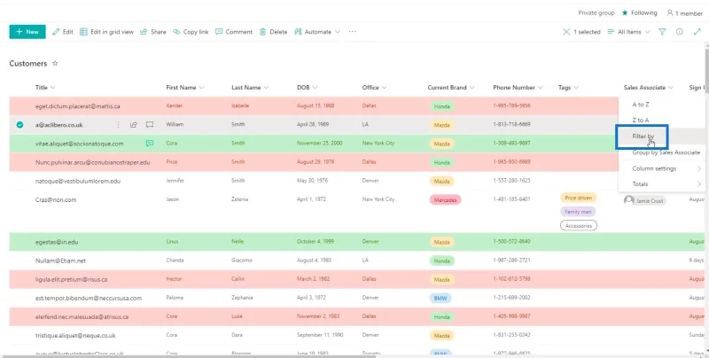 การตั้งค่าการแจ้งเตือนรายการ SharePoint