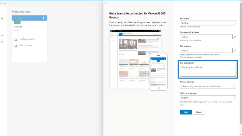 SharePoint-Tutorial: Erstellen einer neuen Site