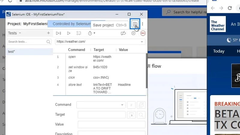 Selenium IDE Dalam Aliran UI Power Automate