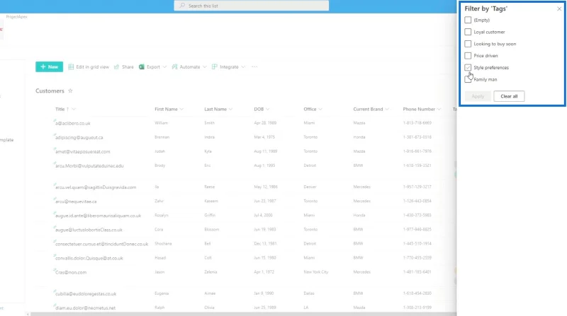Menambah Medan Pilihan SharePoint Dalam Senarai