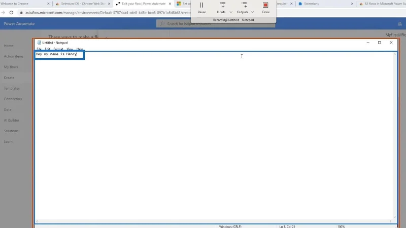 Input Aliran UI Dalam Microsoft Power Automate