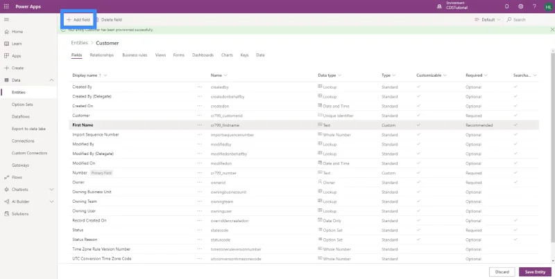 Entiti PowerApps: Cara Menambah Pelbagai Jenis Medan