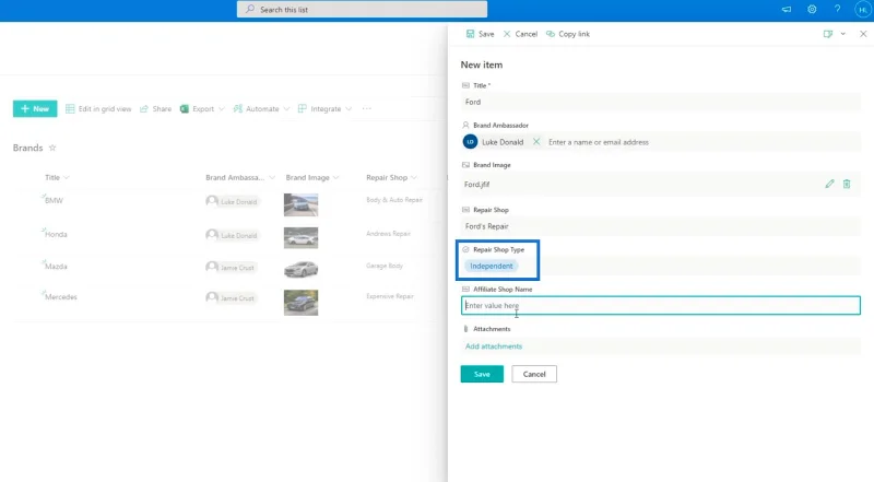 Pengesahan Lajur SharePoint Dalam Dua Cara