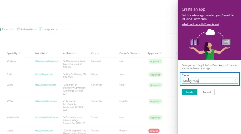 Power Apps – Panduan Penyepaduan SharePoint