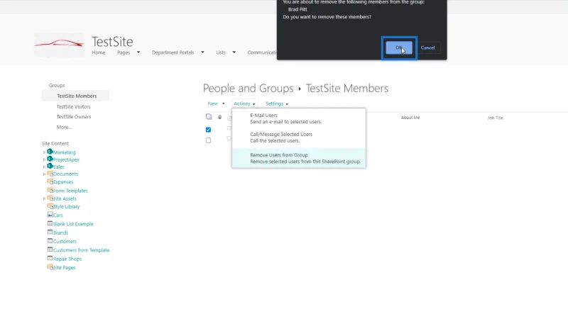 Kebenaran Pengguna SharePoint: Mengubah Dan Membatalkan