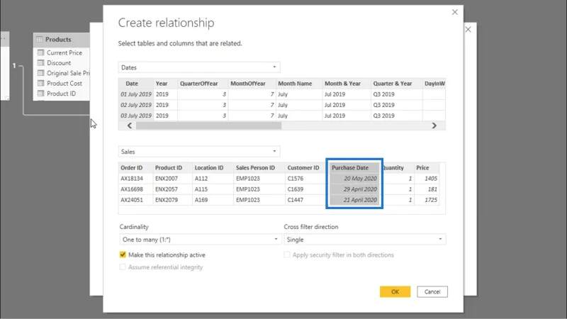 การเชื่อมต่อตารางข้อมูล – เคล็ดลับเกี่ยวกับความสัมพันธ์ของ LuckyTemplates