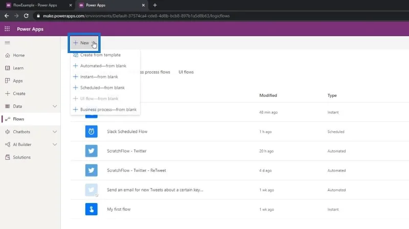Penyepaduan PowerApps Dalam Microsoft Power Automate