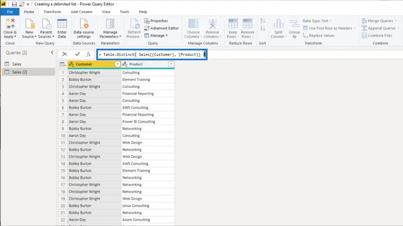 Cipta Senarai Terhad Dalam Power Query – Tutorial Editor Pertanyaan