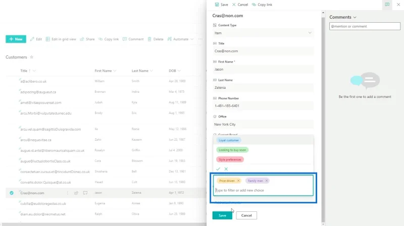 Menambah Medan Pilihan SharePoint Dalam Senarai